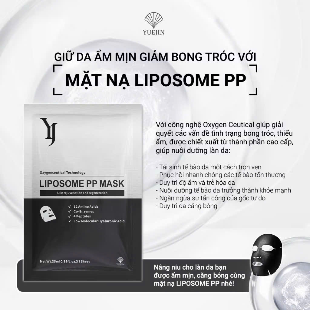 Mặt nạ Yuejin Liposome PP Mask 25ml đen tái sinh tế bào da