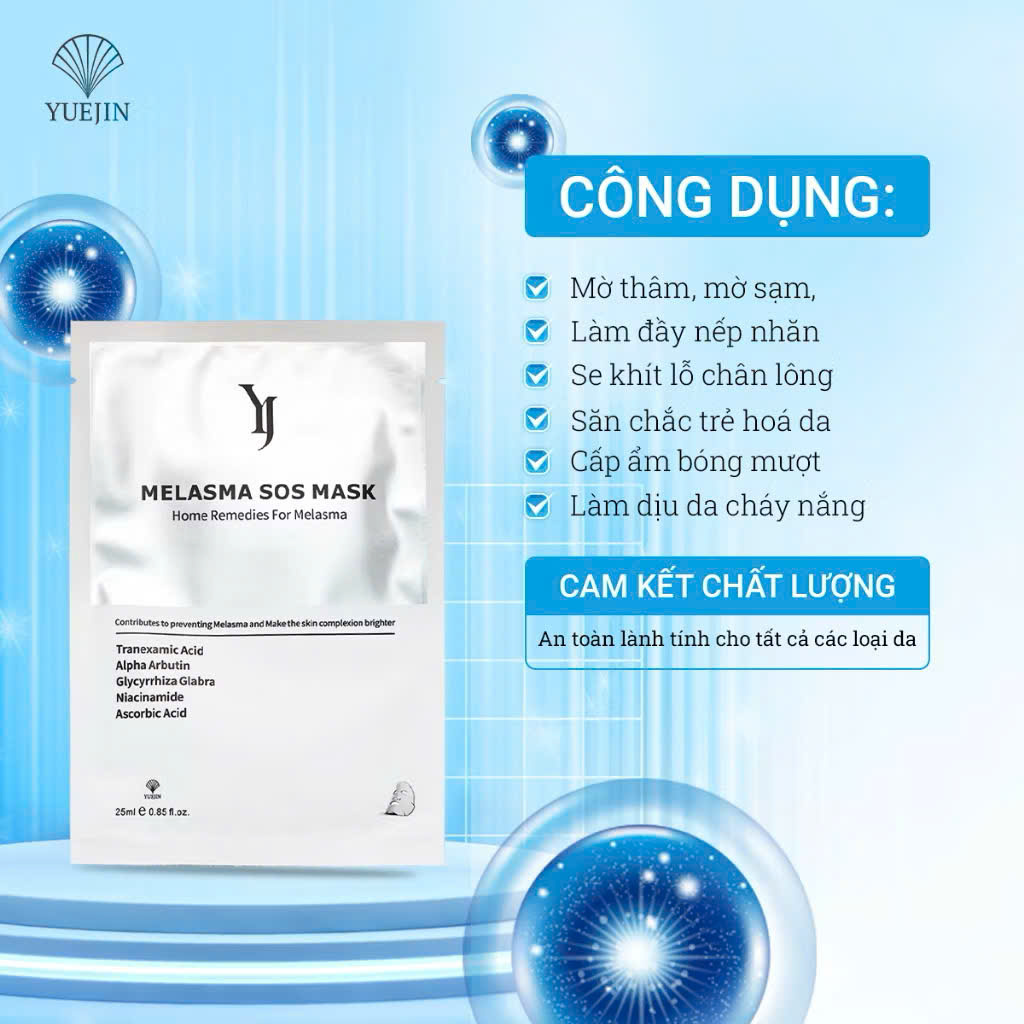 Chi tiết Mặt nạ dưỡng trắng da Yuejin Melasma SOS Mask 25ml