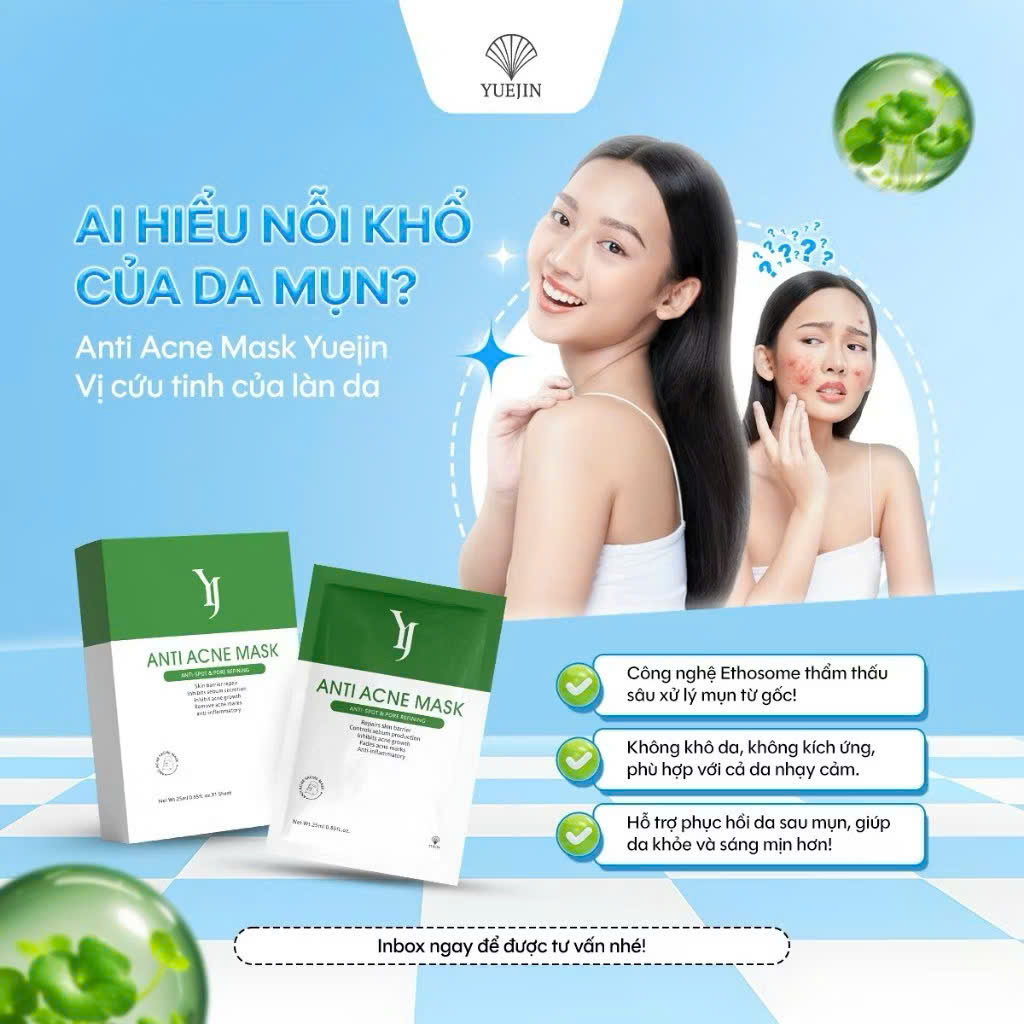 Chi tiết Mặt nạ trị mụn Yuejin Anti Acne Mask 25ml