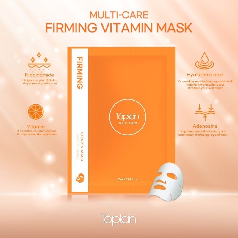 Chi tiết Mặt nạ săn chắc da, ngừa mụn 16plain Multi-care Firming vitamin 25ml
