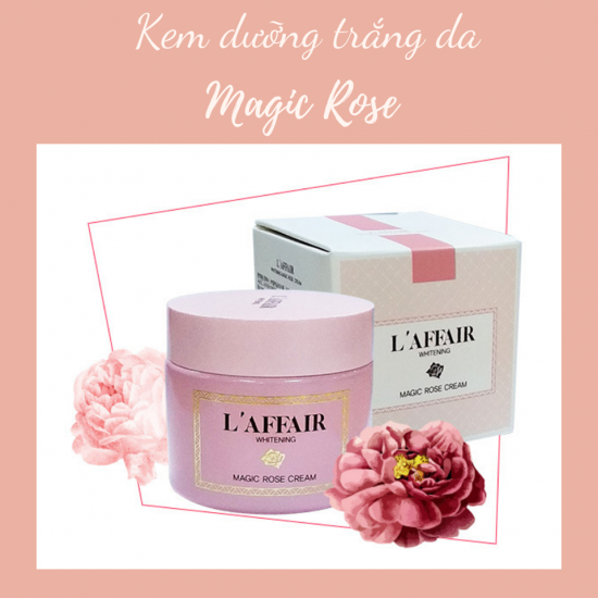 Chi tiết Kem dưỡng trắng, chống lão hóa da Rainbow L'affair Whitening Magic Rose Cream